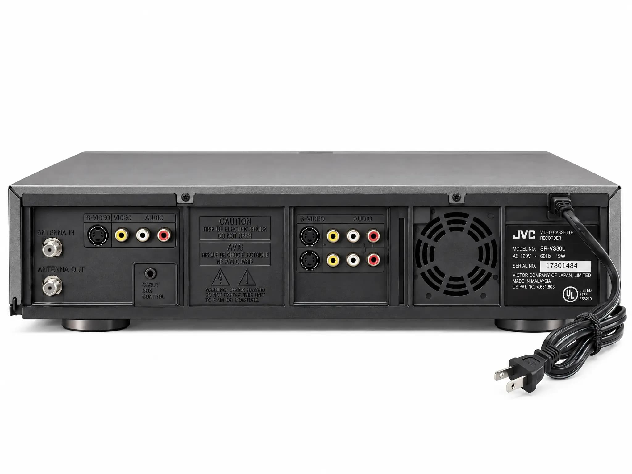 JVC SR-VS30U - Back